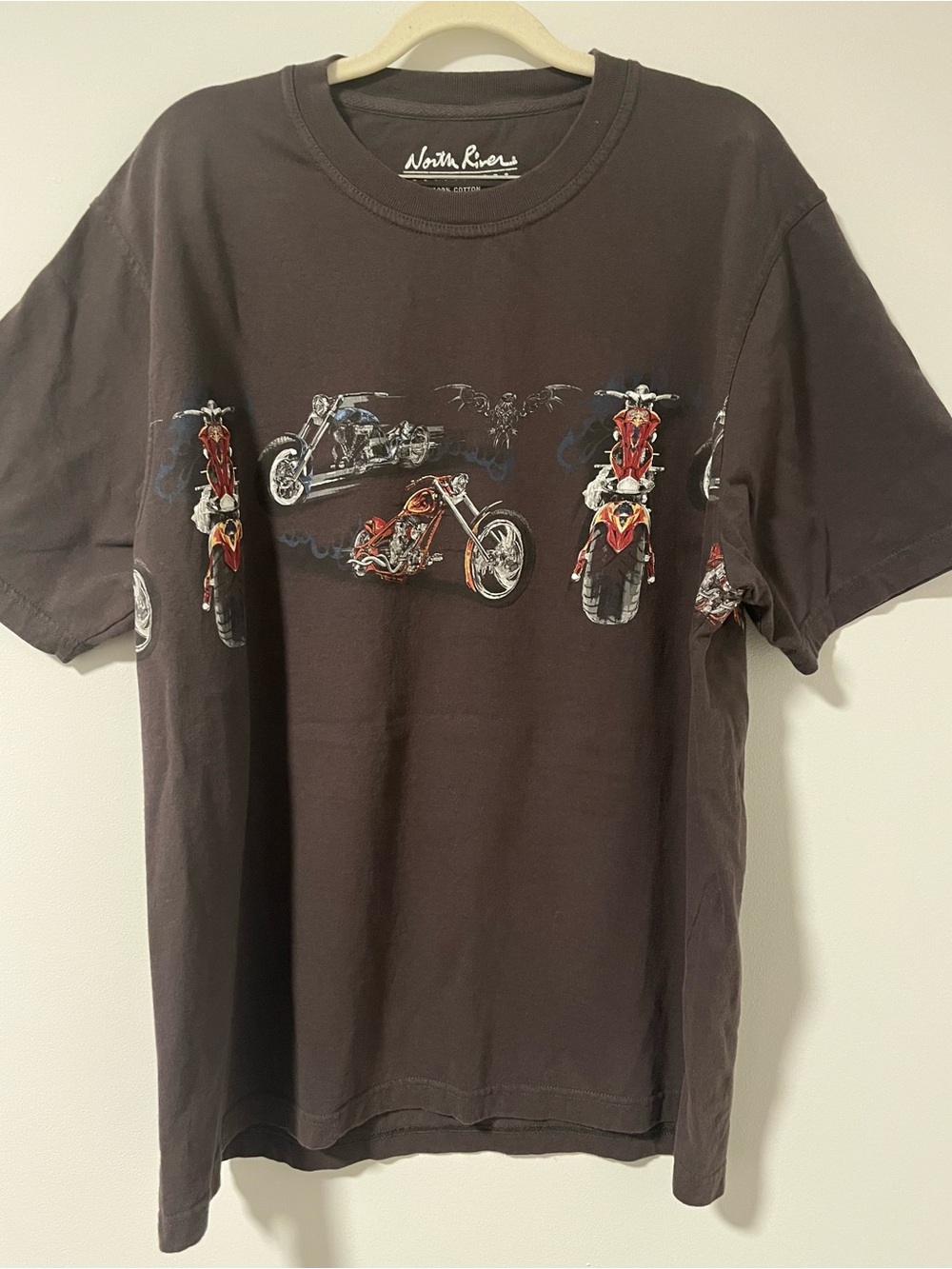 North River Outfitters Motorcycle Graphic Short-Sleeve Tee 100% Cotton